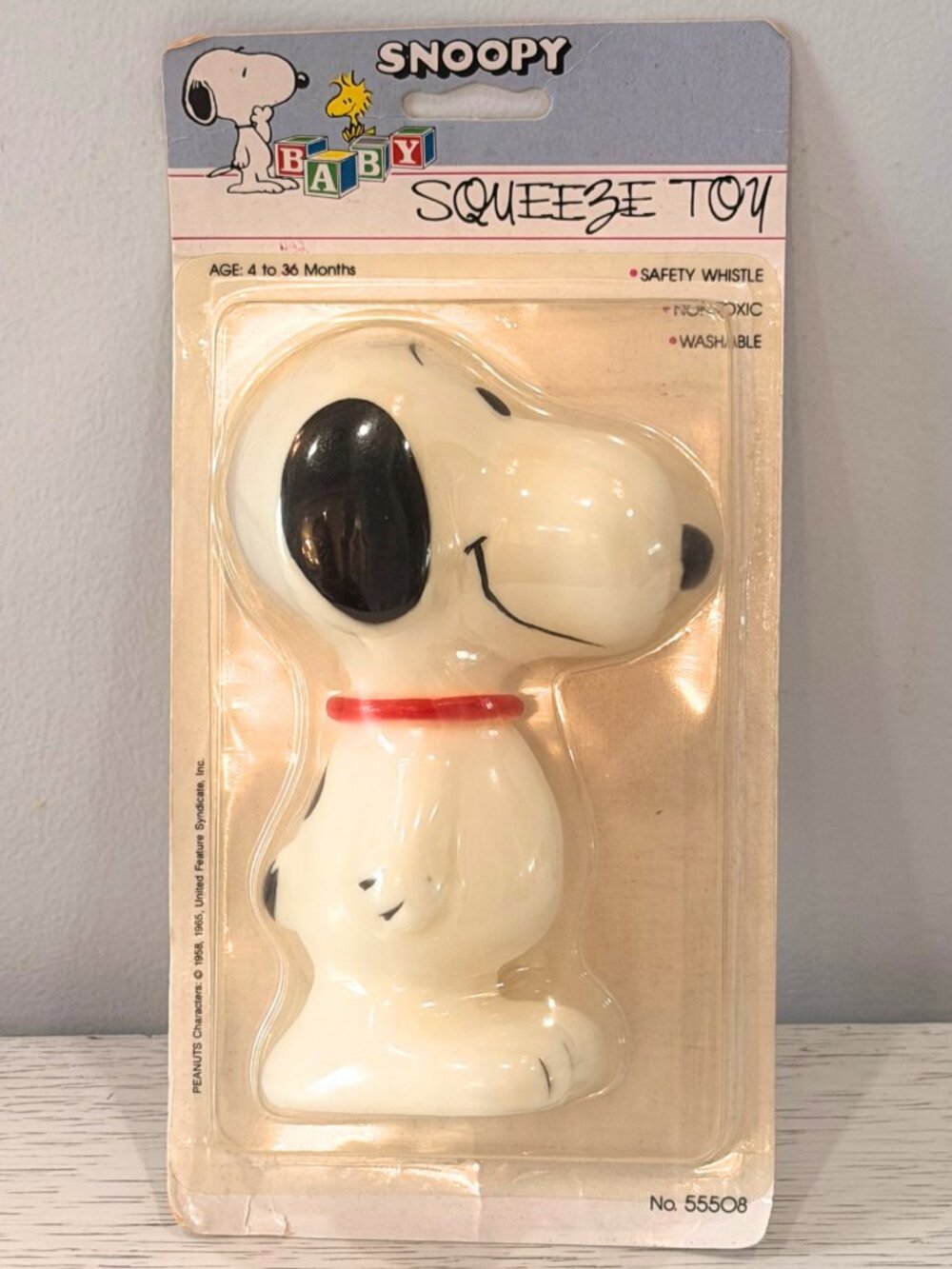 NEW Vintage Danara Peanuts Baby Snoopy Squeeze Toy 55508 RARE 1965